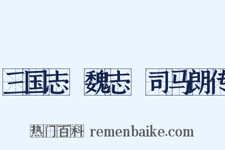 三国志·魏志·司马朗传是什么意思的图片